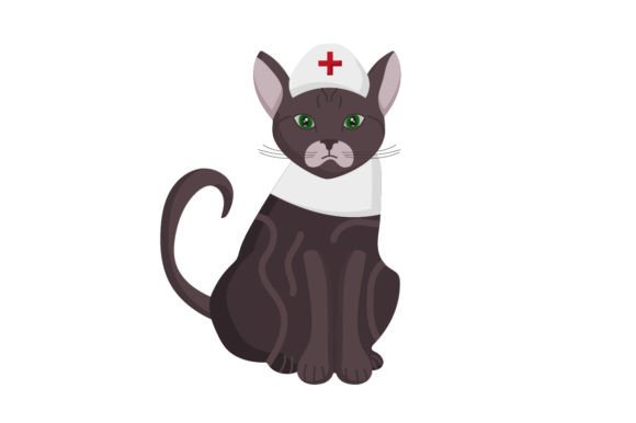Brown Tubby Cat Nurse Crafts and Animals