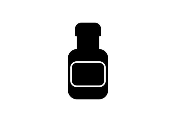 Cough Syrup Glyph Icon Graphics