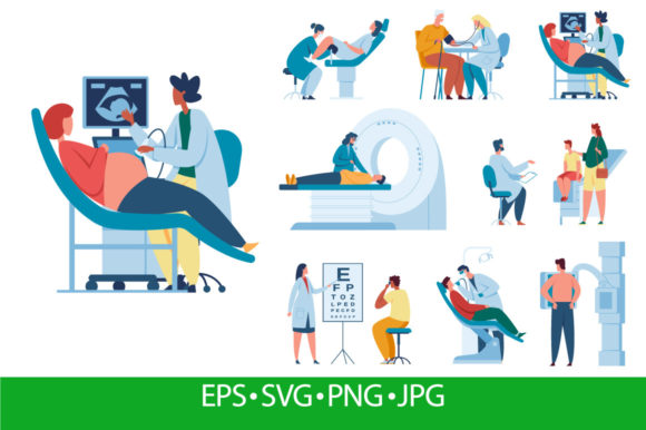Doctors Consulting Patients Graphics