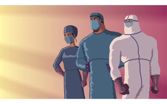 Doctors Heroes Dusk: Graphics and Illustrations for Editorial Use