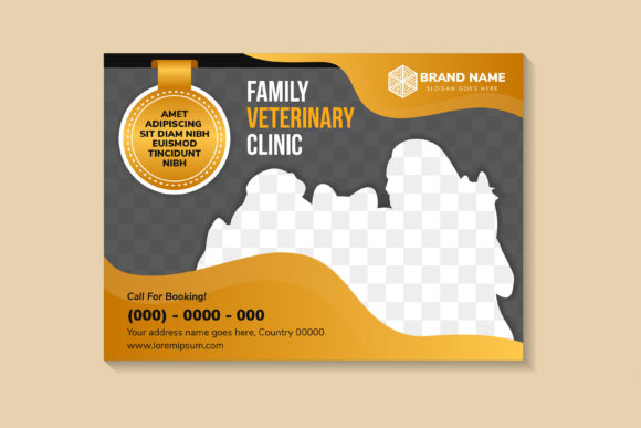 Family Veterinary Clinic Horizontal Flye: Graphics & Print Templates