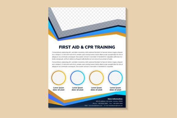 First Aid and Cpr Training Vertical Flye: Graphics and Print Templates