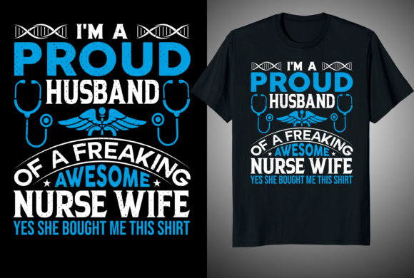 I'm a Proud Husband T-Shirt Design