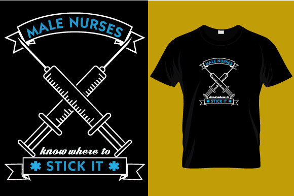 Male Nurses: Graphic Design Asset for Print Templates