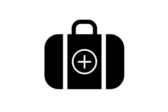 Medical Suitcase Icon for Crafts and Medical Projects